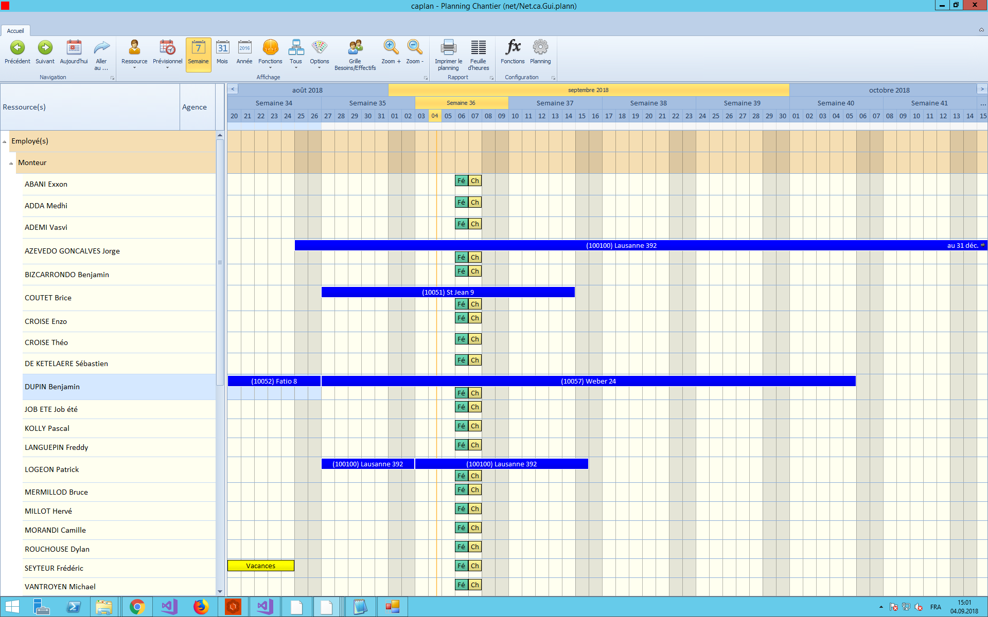 MS.Planning Chantiers